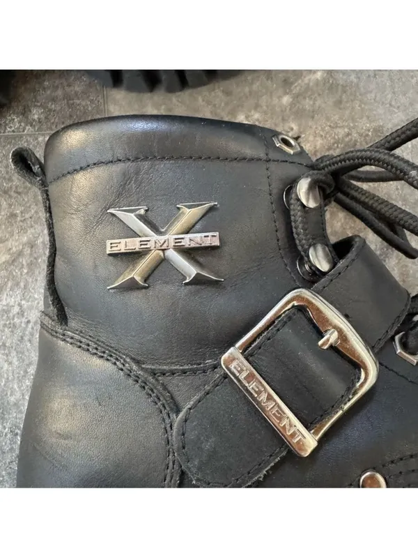 Xelement Black Leather Lace Up Boots Oil Resistant Style 2451 Size 7.5 - Image 3