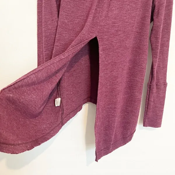 Free People Split Back‎ Turtleneck Small Marled Raglan Whimsical Grunge Emo Gobl - Image 8