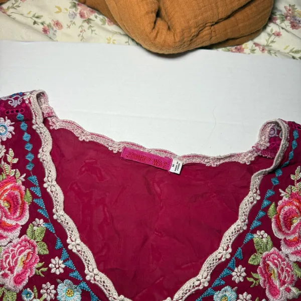 Johnny Was Klarah Embroidered Contrast Blouse - Image 5