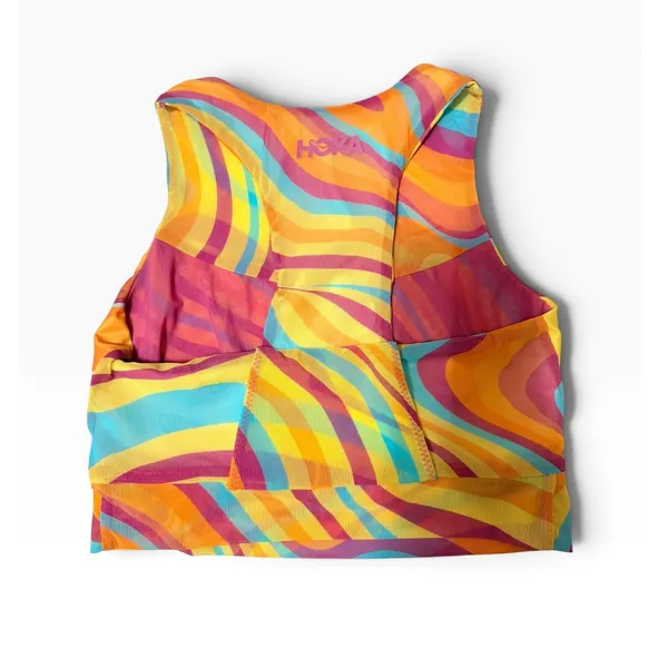 Hoka women's Race day pocket sports bra Multi Color size Small - Image 5