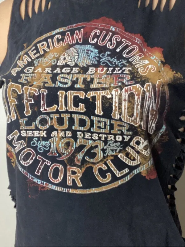New. Affliction black tee. Small. Retails $58 - Image 8