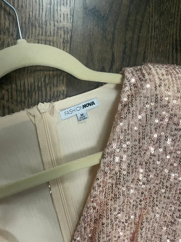 Pink Sparkle Gown Size 8 - Image 5