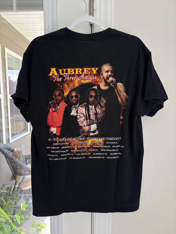 Drake “Aubrey & The Three Amigos” 2018 Tour T-Shirt - Image 2