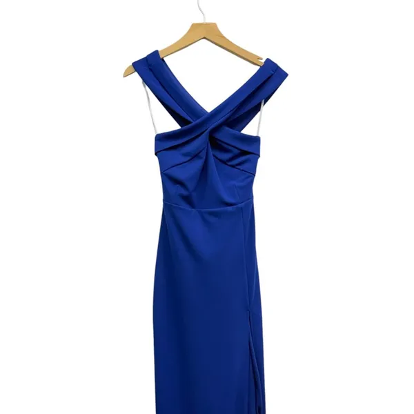 Lulus Head to Cocktail Hour Royal Blue Halter Neck Maxi Dress size M NWT - Image 4