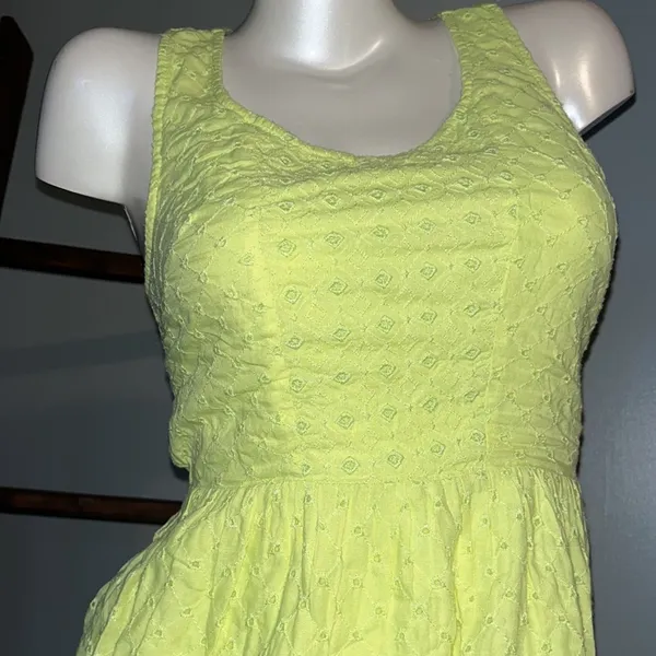 AMERICAN EAGLE pastel neon yellow cutout dress - Image 3