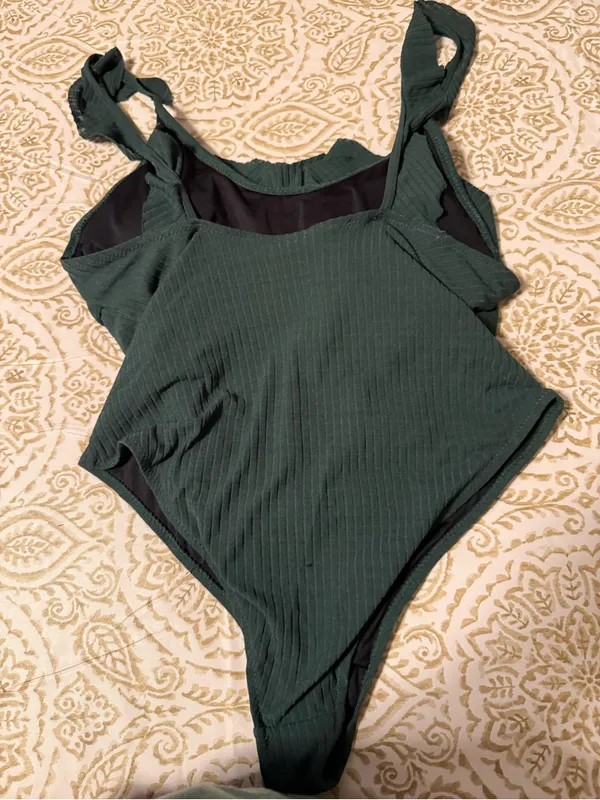 Dark hunter green bathing suit large - Image 2