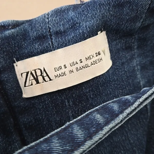 Zara Denim Blue Women's Crop Top Size S - Image 4