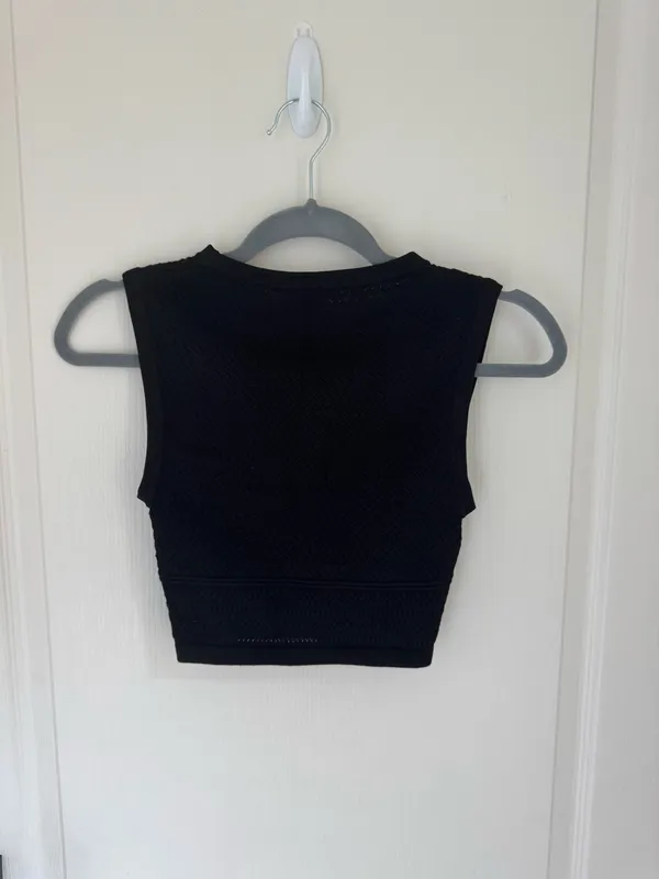 Aritzia Babaton Pointelle Tank in Black - Image 2