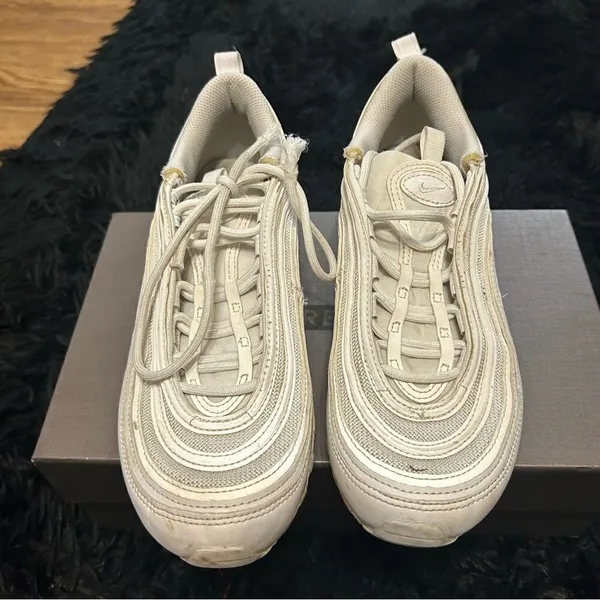 NIKE Air Max 97 white lace up shoes sneakers women’s 7.5 - Image 3