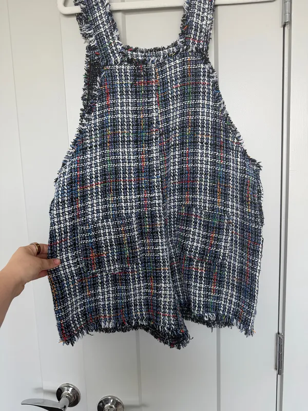 Storia Tweed Overalls - Navy & Multi - Image 7
