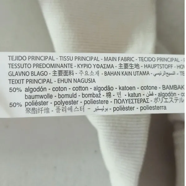 Zara Taupe‎ Sweatshirt Women's Small Mock Neck Cropped Cotton Loungewear Casual - Image 6