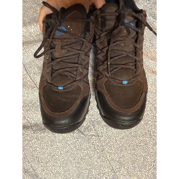 The North Face Storm III Waterproof Hiking Shoes Size 11 Women Brown Blue Tie - Image 7