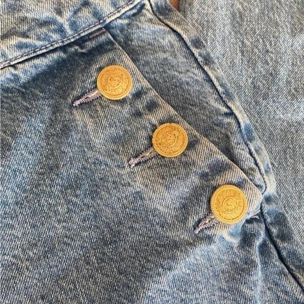 Zara High Rise Blue Jeans Classic Fit Size XL - Image 2