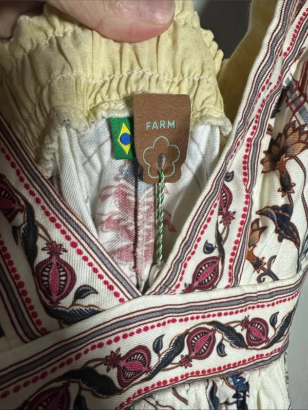 NEW FARM Rio Bohoflor Maxi Dress Birds Tropical Exotic Resortwear Brazil Size XS - Image 7