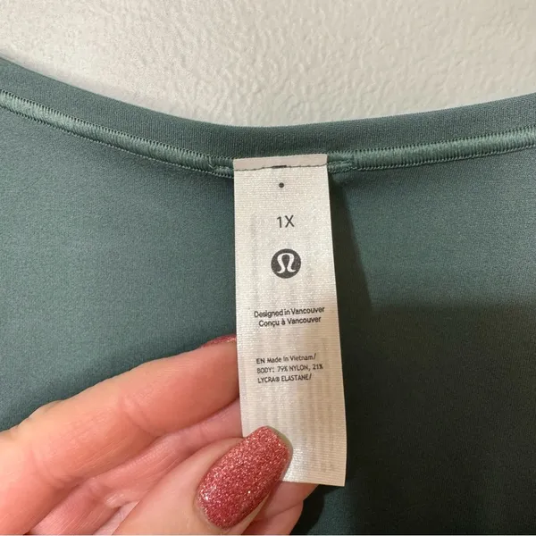 Lululemon Wundermost Square Neck Nulu Bodysuit Sleeveless Forest Green 1X NWT - Image 8