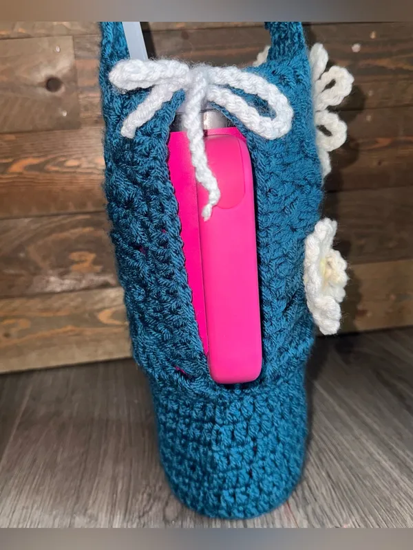 Handmade Stanley Cup Crochet Bag Water Carrier Purse 40oz size - Purse only! - Image 5