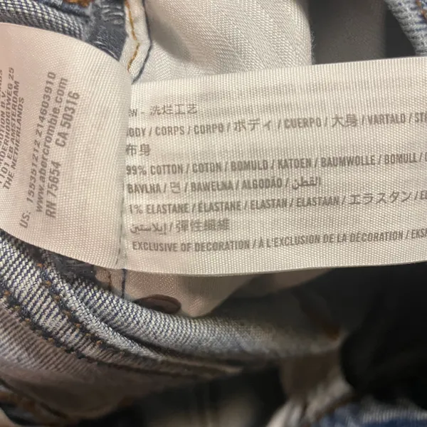 Abercrombie 90s Slim Straight Ultra High Rise Jeans - Image 7