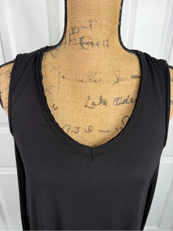 Peace Love World Black Cold Shoulder Modal Tunic Top Size S - Image 8