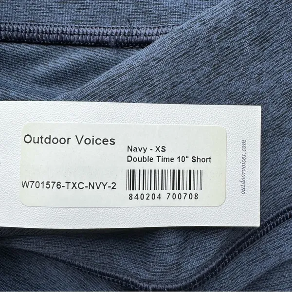 Outdoor Voices Double Time 10”‎ Biker Shorts Navy Compression Pocket Size XS NEW - Image 6