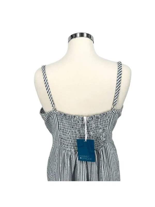 Market Spruce Coastal Nautical Striped Maxi Sun Dress Blue White Size 2X NWT - Image 7