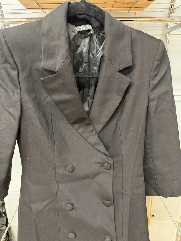 ZARA Black Blazer Double-Breasted Dress - Image 2