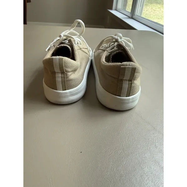 Tommy Bahama Women's Beige Canvas Lace Up Low Top Casual Sneakers Shoes Size 8 - Image 5