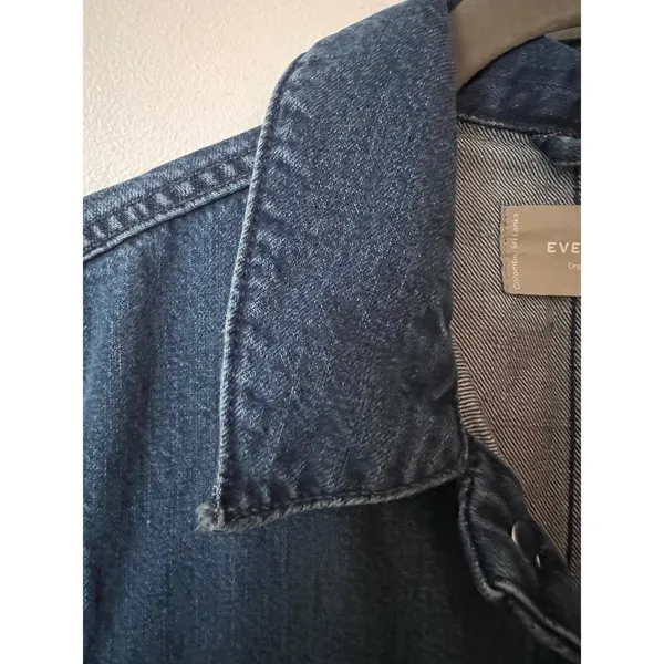 Everlane The Supersoft Jean Coveralls Size‎ 2 Denim Short Sleeve Jumpsuit - Image 8