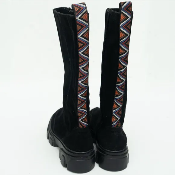 Farm Rio - New! Beaded‎ Knee High Lug Sole Boots - Image 2