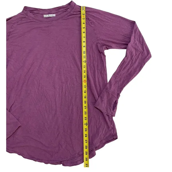 We The Free Long Sleeve Tee Womens Medium Purple Slub Knit Boho Gorpcore - Image 5