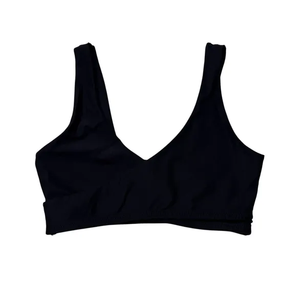 Fabletics Black V Neck Low Impact Sports Bra Bralette Grip Band S M - Image 2