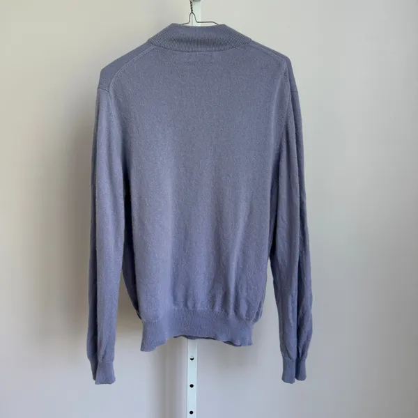 Charter Club‎ Cashmere Office Siren Academia Preppy Mock Neck Sweater XL Purple - Image 6