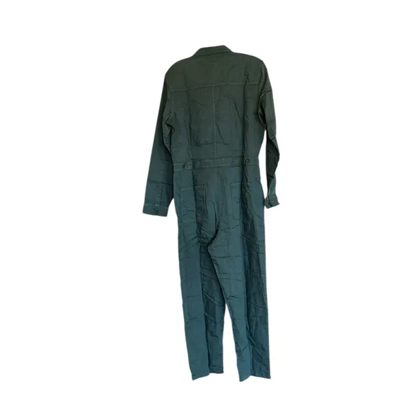 NWT Outerknown Utility Sea Button Front Long Sleeve Jumpsuit Green Medium - Image 10