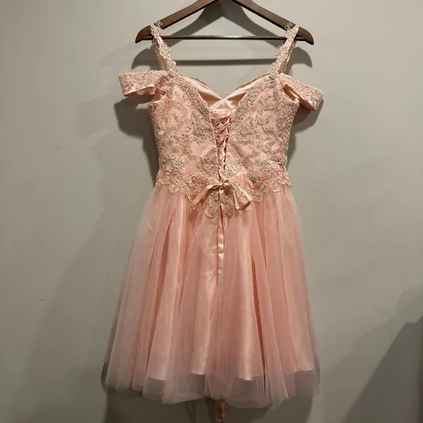 Cinderella Divine Blush Rhinestone Corset Homecoming Dress M - Image 4