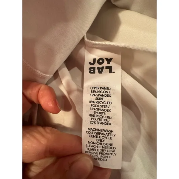 JoyLab Mini Skirt XS White Pleated Skort - Image 9