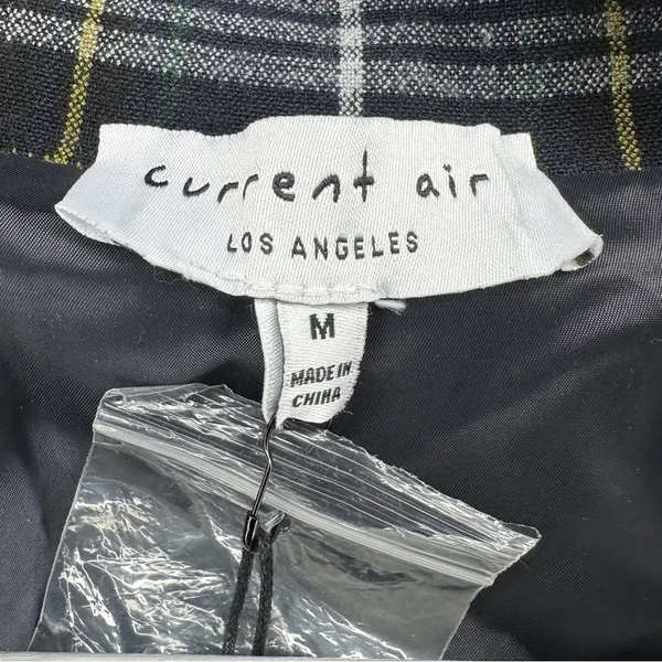 Anthropologie Current Air Plaid Double Breasted Coat Medium - Image 11