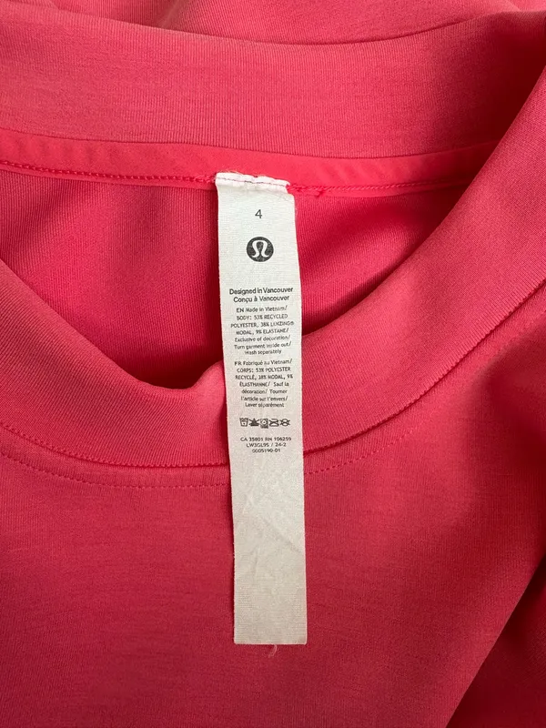 Lululemon Softstreme Perfectly Oversized Crop Crew Glaze Pink 4 - Image 6