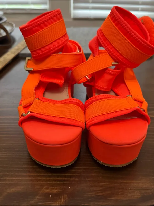 SheIn Orange wedge heels - Image 4