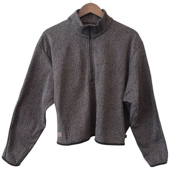 Lululemon Lab Double-Knit Jacquard Half Zip Sweatshirt Crop Jacket Size 10 - Image 10