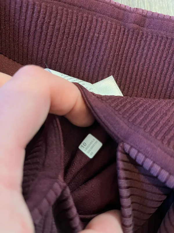 Lululemon Ribbed Softstreme Flared Pants in Garnet Red - Image 9