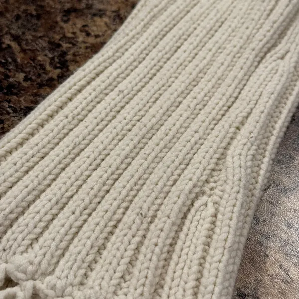 Express Cardigan Sweater‎ Boho Cottage Minimalist Coastal Romantic Ivory Medium - Image 6