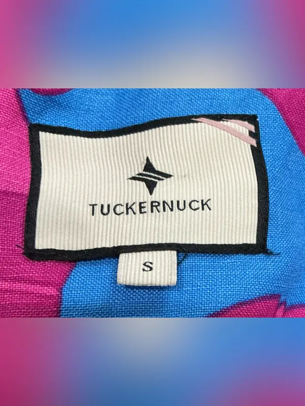 Tuckernuck X Cameran Eubanks Wimberly Wild Azalea Dress Linen Hot Pink Dress S - Image 5