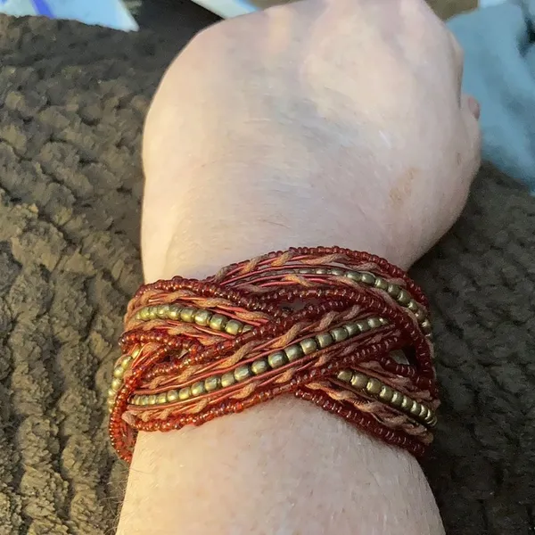 FINAL MARKDOWN Flexible beaded cuff style bracelet - Image 2