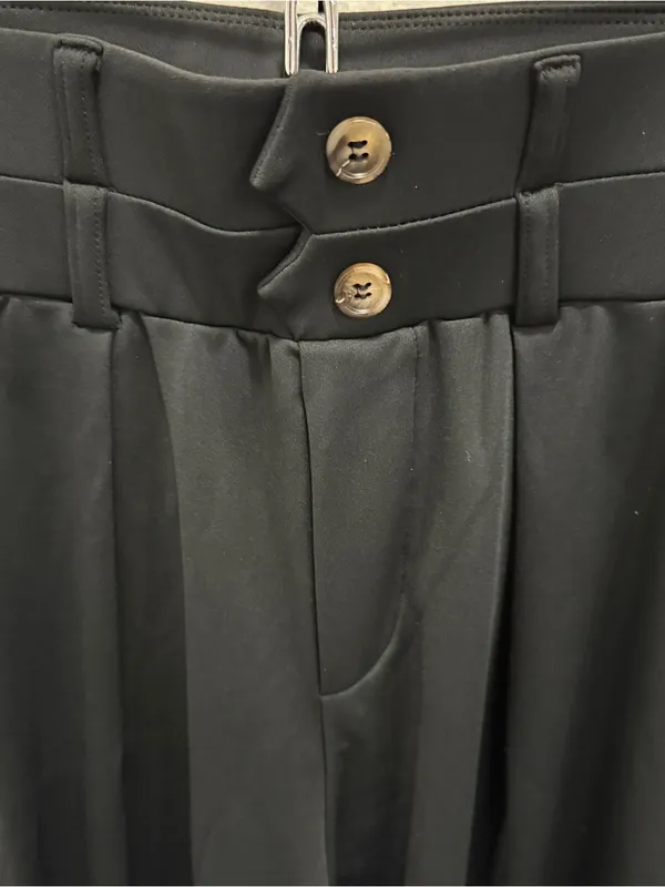 NWT Halara Black High Waisted Double Waistband Wide Leg Work Pants - Image 3