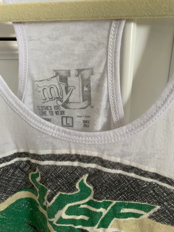 🔴 USF Bulls Tank Top White Size M - Image 3