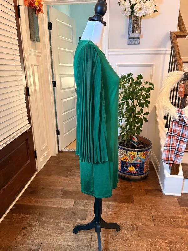 Alice + Olivia NWT Zaya Pleated Butterfly Long Sleeve Stretch Mini Dress - Image 8
