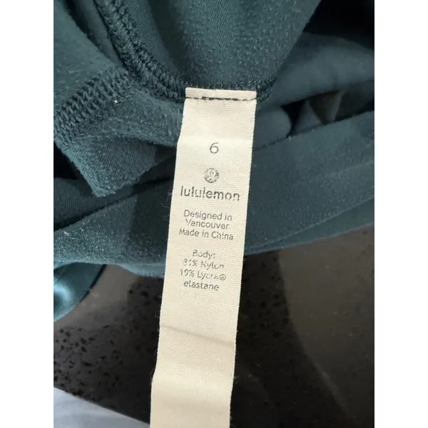 Lululemon‎ Align High Rise Crop 21 Submarine Dark Teal Yoga Leggings Size 6 - Image 6
