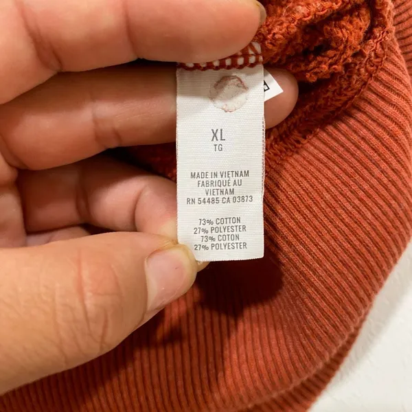 Aerie Offline Size M Burnt Orange Oversized Zip Up Hoodie Sweatshirt - Image 8