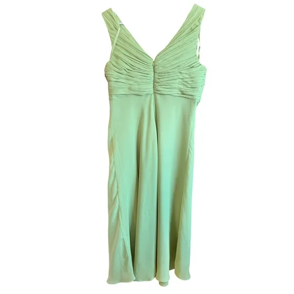Worthington Semi Formal Midi Dress Sleeveless Green Size 10 Fits Small - Image 5
