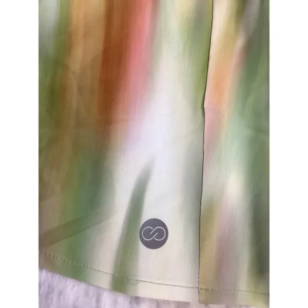 CALIA Womens High Rise Step Up Short 3 Inseam Abstract Print Green Orange XS NEW - Image 4