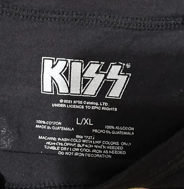 Cropped KISS Tour Tee Black Size M - Image 3